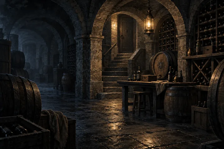 The cellar at night