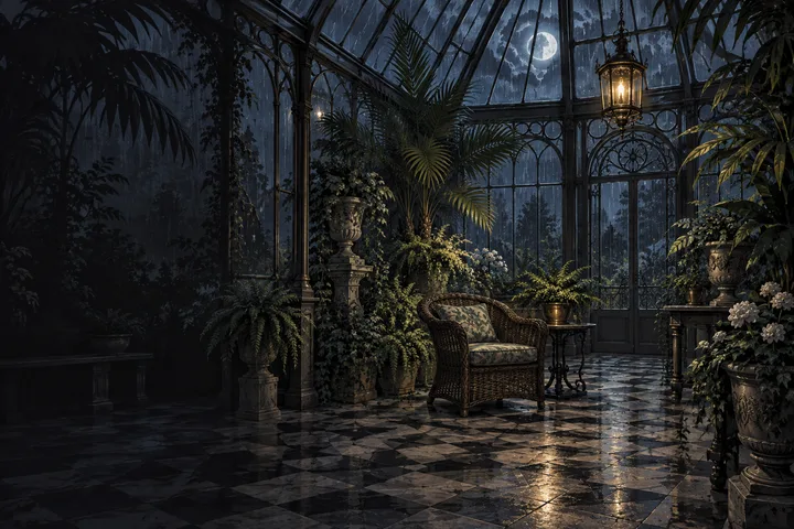 The conservatory at night