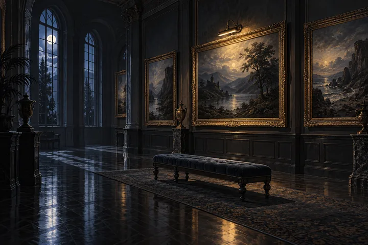 The gallery at night