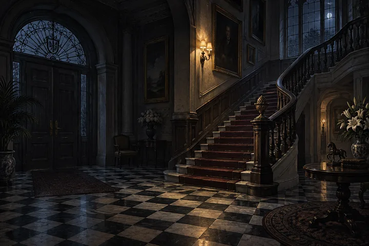 The hall at night